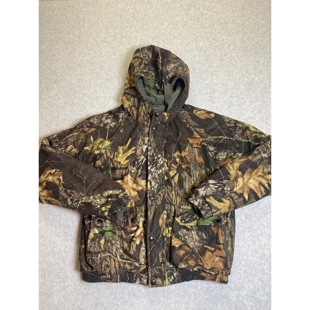 Remington Youth Mossy Oak Break Up Camo Hooded Hunting Jacket Size 16/18 XL